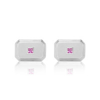 0.71 Ct. Sapphire Silver cufflink